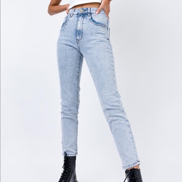 Princess Polly Denim - Princess Polly marble Caroline jeans size 8